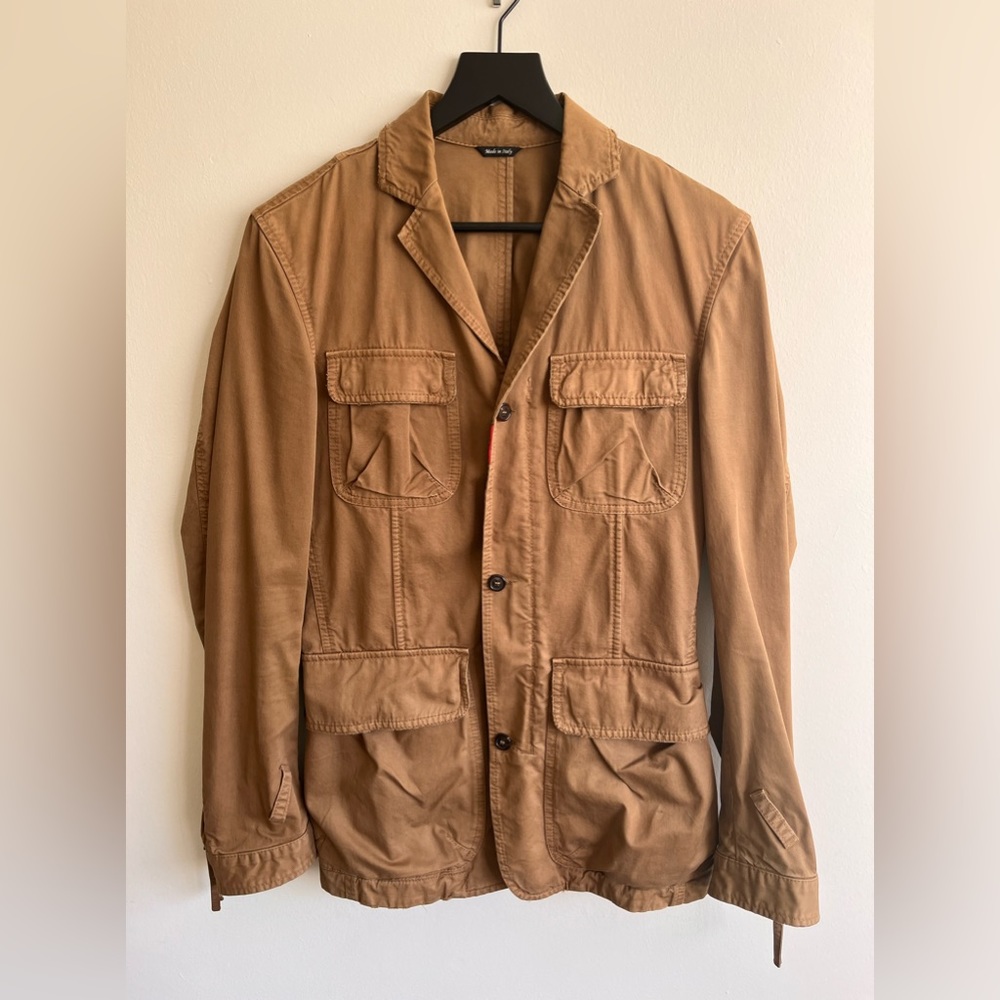 Khaki Dsquared men’s safari style jacket